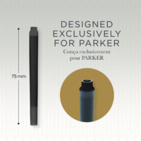 Kép 2/5 - Parker Royal Tintapatron hosszú - Fekete - 5db/doboz