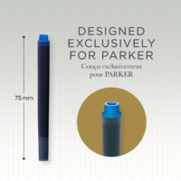 Kép 2/5 - Parker Royal Tintapatron mosható hosszú - Kék - 5db/doboz