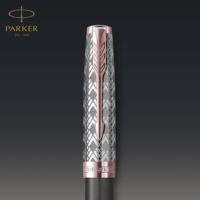 Kép 9/9 - Parker Royal Sonnet Premium Töltőtoll Metal Grey Arany-rózsaszín klipsz 18 Karátos arany F-es hegy