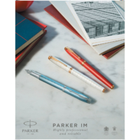 Kép 5/5 - Parker Royal IM Premium Töltőtoll Blue Grey Króm klipsz