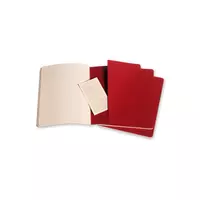 Kép 4/5 - Moleskine Jegyzetfüzet Cahier 3db Piros "XL" Méret Vonalas