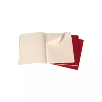 Kép 2/5 - Moleskine Jegyzetfüzet Cahier 3db Piros "XL" Méret Sima