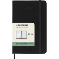 Kép 1/7 - Moleskine Határidőnapló 2024 12 Hónap Heti Kemény Fekete "P"