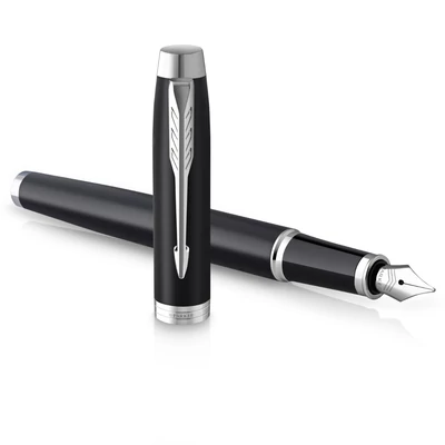 Parker Royal IM Essential Töltőtoll Matte Black Króm klipsz