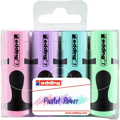 edding 7 mini szövegkiemelő 4 db-os Pasztell