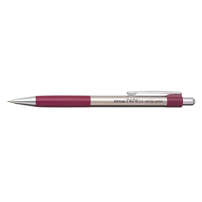 PENAC PÉPÉ MECHANIKUS CERUZA 0.5MM ROZSDAMENTES ACÉL SB0102-09 PIROS TEST