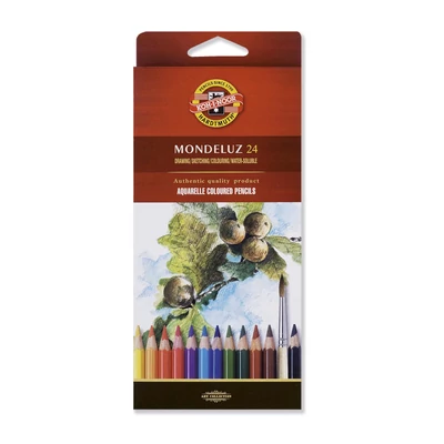 KOH-I-NOOR 3718 MONDELUZ AQUARELL SZÍNES CERUZA/24 HATSZÖGLETŰ (7MM)