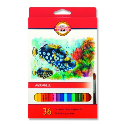KOH-I-NOOR 3719 MONDELUZ AQUARELL SZÍNES CERUZA/36 HATSZÖGLETŰ (7MM)