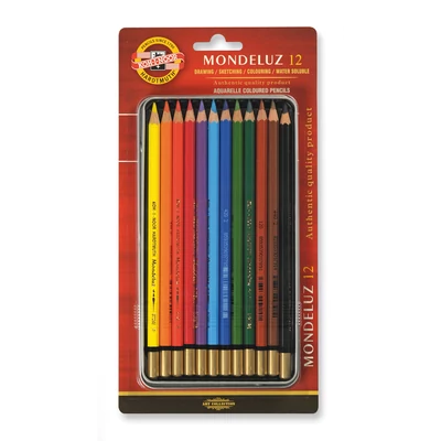 KOH-I-NOOR 3722 MONDELUZ SZÍNES CERUZA/12 HATSZÖGLETŰ (7MM) FÉMDOBOZ