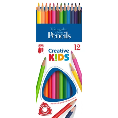 ICO CREATIVE KIDS SZÍNES CERUZA/12 HÁROMSZÖGLETŰ