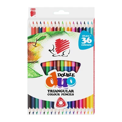 ICO SÜNI DUO KÉTVÉGŰ SZÍNES CERUZA 18/36 HÁROMSZÖGLETŰ