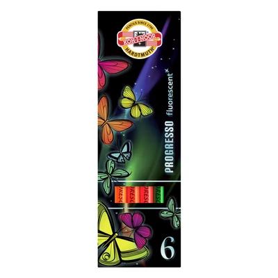 KOH-I-NOOR 8741 PROGRESSO NEON/6 FAMENTES SZÍNES CERUZA HENGERES (7.6MM)