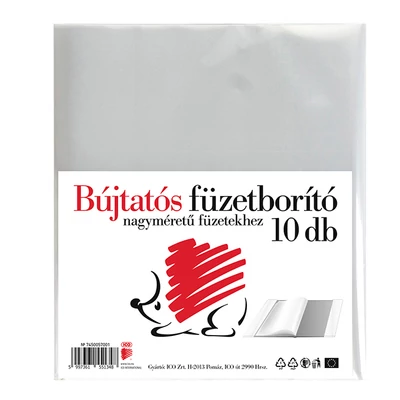ICO SÜNI FÜZETBORÍTÓ BÚJTATÓS 10DB (NAGYMÉRETŰ FÜZETEKHEZ) A/4
