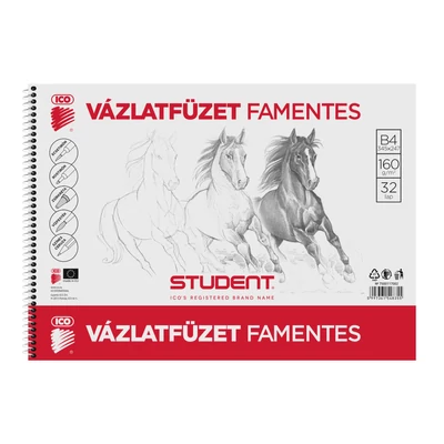 STUDENT VÁZLATFÜZET FAMENTES 32 LAP B/4