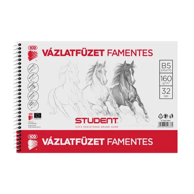 STUDENT VÁZLATFÜZET FAMENTES 32 LAP B/5