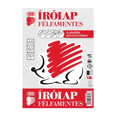 ICO SÜNI ÍRÓLAP FÉLFAMENTES 50 LAP A/5