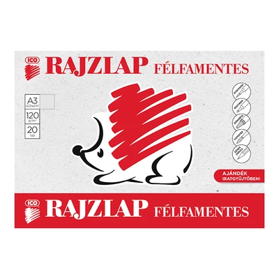 SÜNI RAJZLAP FÉLFAMENTES 20 LAP A/3