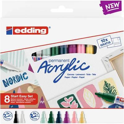 Edding Akril marker Start easy 8 db-os szett