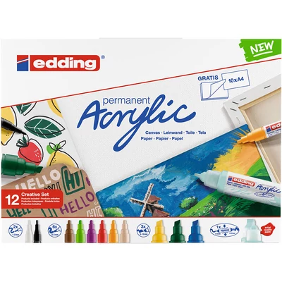 Edding Akril marker Creative 12 db-os szett