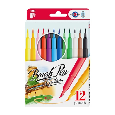 ICO BRUSH PEN ECSETIRÓN 12 KÜLÖNFÉLE SZÍN