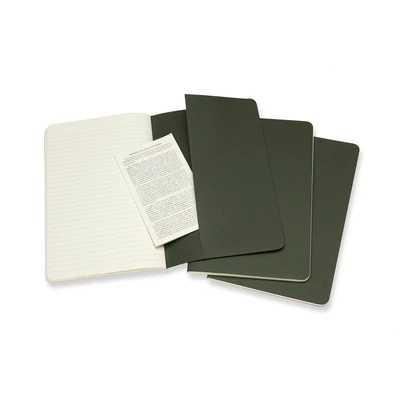Moleskine Jegyzetfüzet Cahier 3db Mirtusz Zöld 
