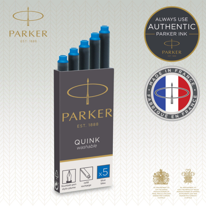 Parker Royal Tintapatron mosható hosszú - Kék - 5db/doboz