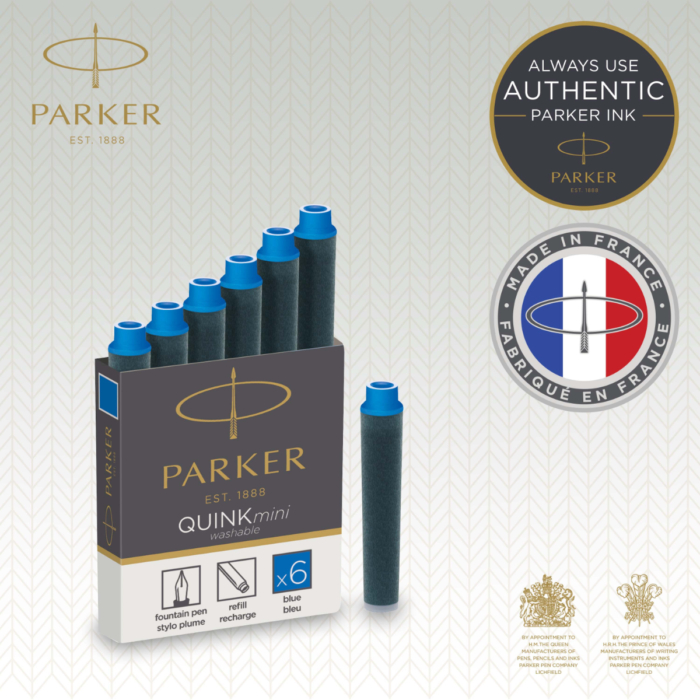 Parker Royal Tintapatron rövid - Kék - 6db/doboz