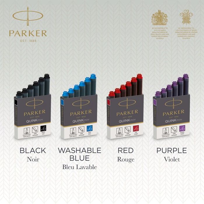 Parker Royal Tintapatron rövid - Kék - 6db/doboz