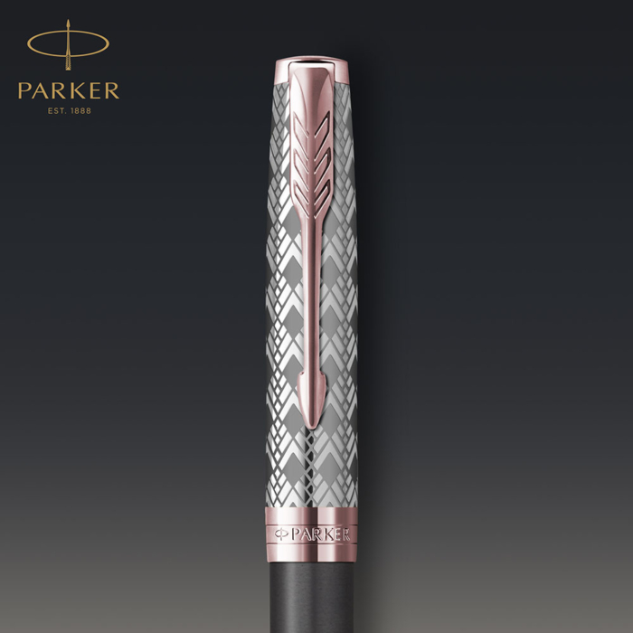 Parker Royal Sonnet Premium Golyóstoll Metal Grey Arany-rózsaszín klipsz