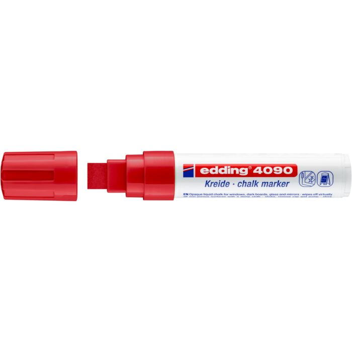 edding 4090 folyékony krétamarker Red