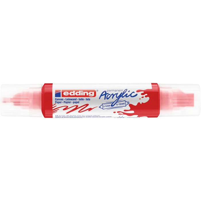 Edding 5400 Akril marker 3D Double liner 2-3 mm/5-10 mm Traffic red