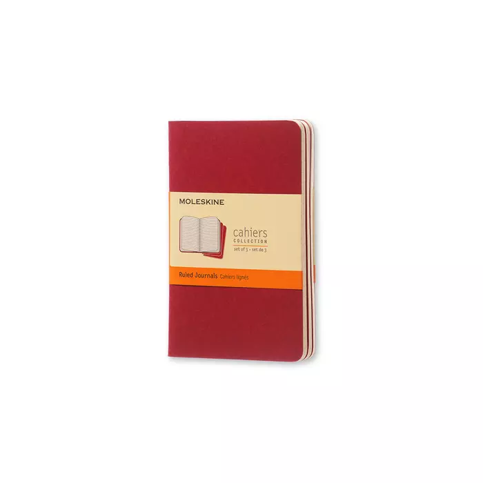 Moleskine Jegyzetfüzet Cahier 3db Piros