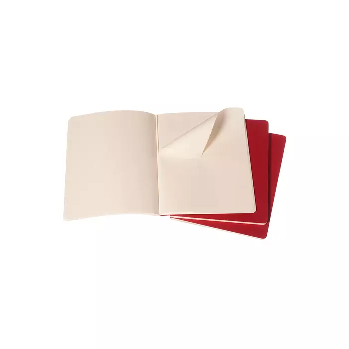 Moleskine Jegyzetfüzet Cahier 3db Piros "XL" Méret Vonalas
