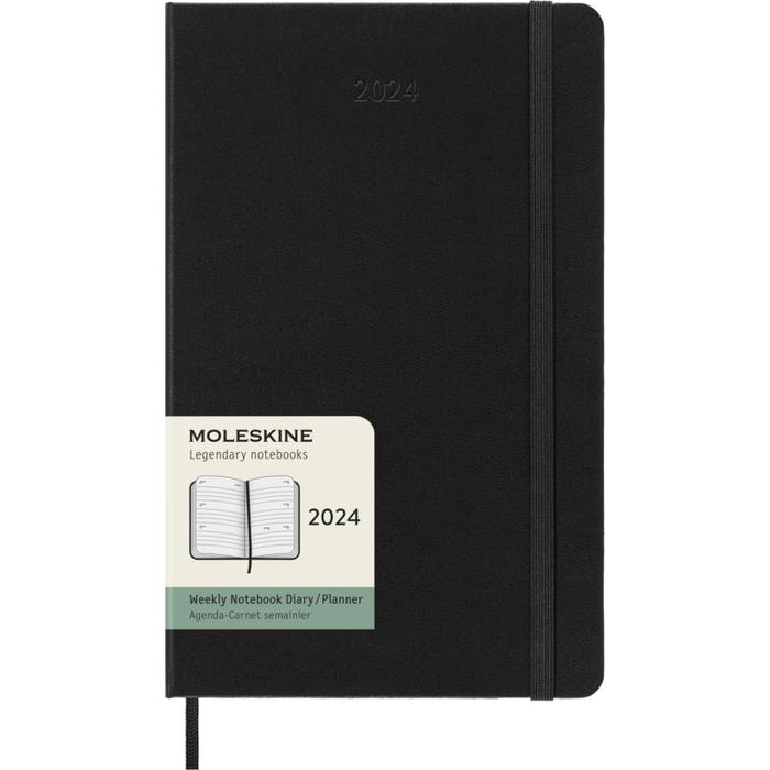Moleskine Határidőnapló 2024 12 Hónap Heti Kemény Fekete "L"