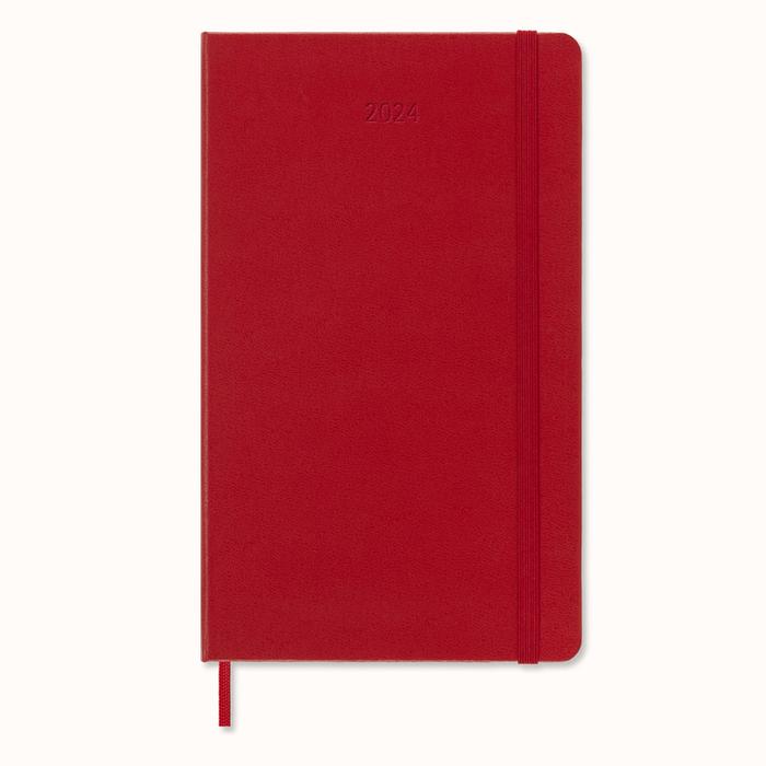 Moleskine Határidőnapló 2024 12 Hónap Heti Kemény Piros "L"
