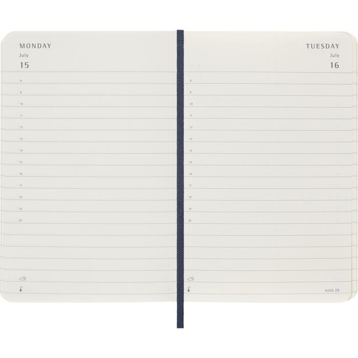 MOLESKINE HATÁRIDŐNAPLÓ 2024 12 HÓNAP NAPI PUHA ZAFÍR KÉK "P"
