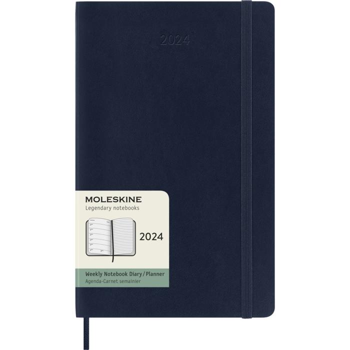 Moleskine Határidőnapló 2024 12 Hónap Heti Puha Zafír Kék "L"