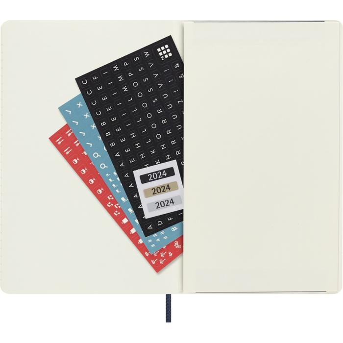 Moleskine Határidőnapló 2024 12 Hónap Heti Puha Zafír Kék "L"