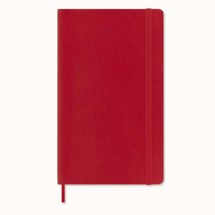 Moleskine Határidőnapló 2024 12 Hónap Heti Puha Piros "L"