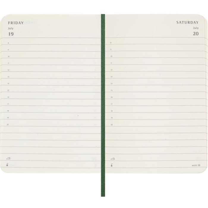 Moleskine Határidőnapló 2024 12 Hónap Napi Puha Mirtusz Zöld "P"