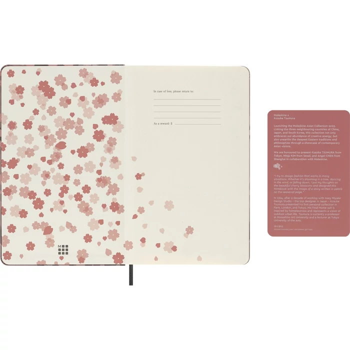 Moleskine Notesz Sakura Kemény "L" Vonalas