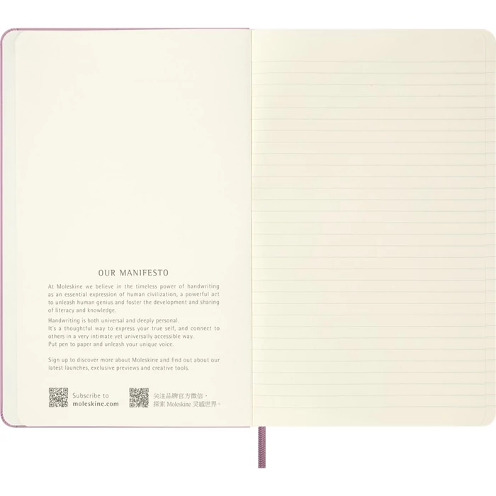 Moleskine Notesz Kemény Rózsaszín "L" Méret Vonalas