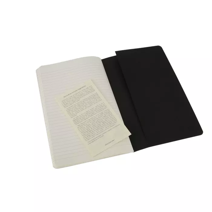 Moleskine Jegyzetfüzet Cahier 3db Fekete "L" Méret Vonalas